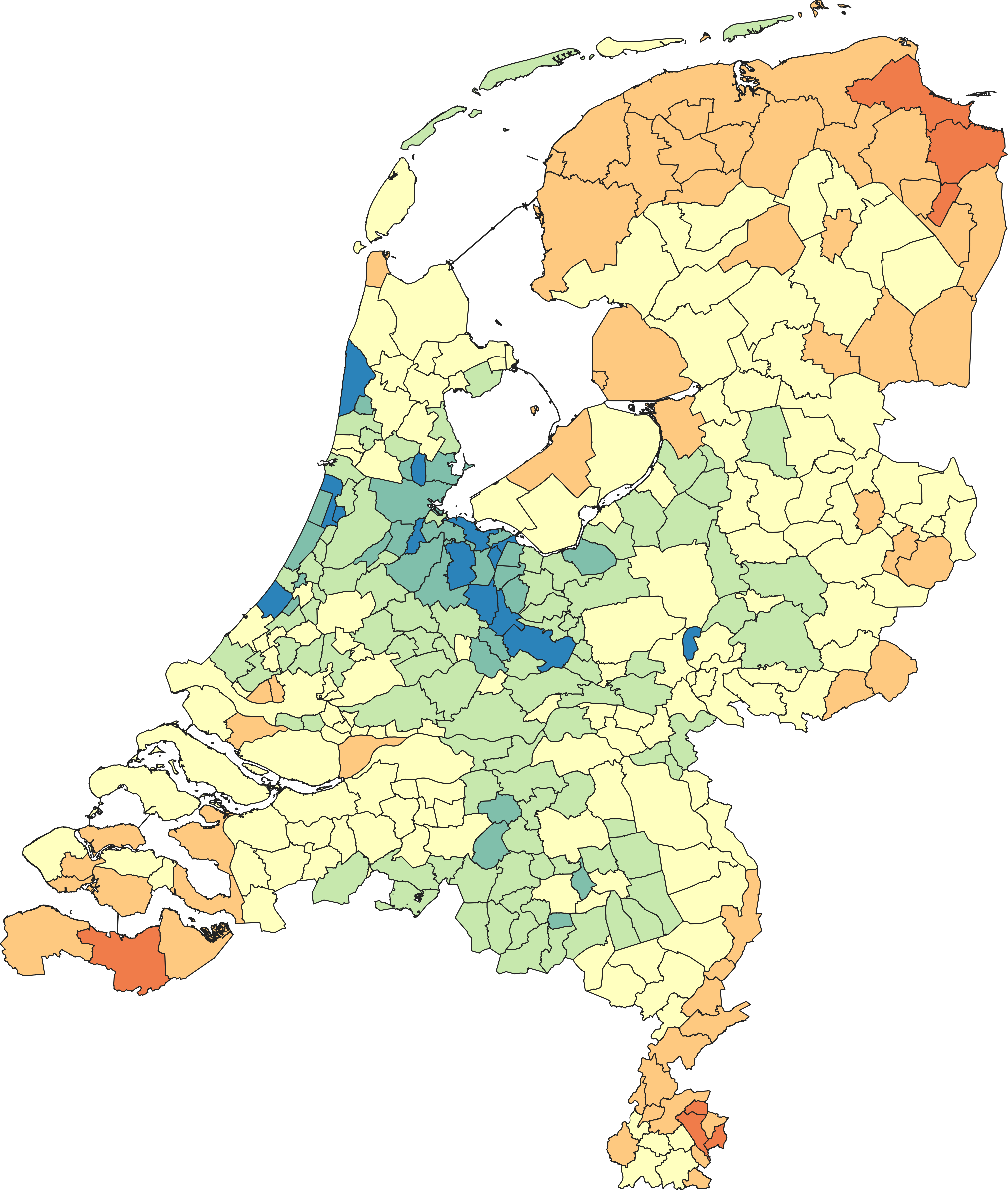 Kaart woningwaarden 2024