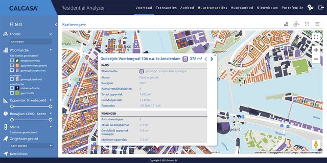 Screenshot van Calcasa Residential Analyzer